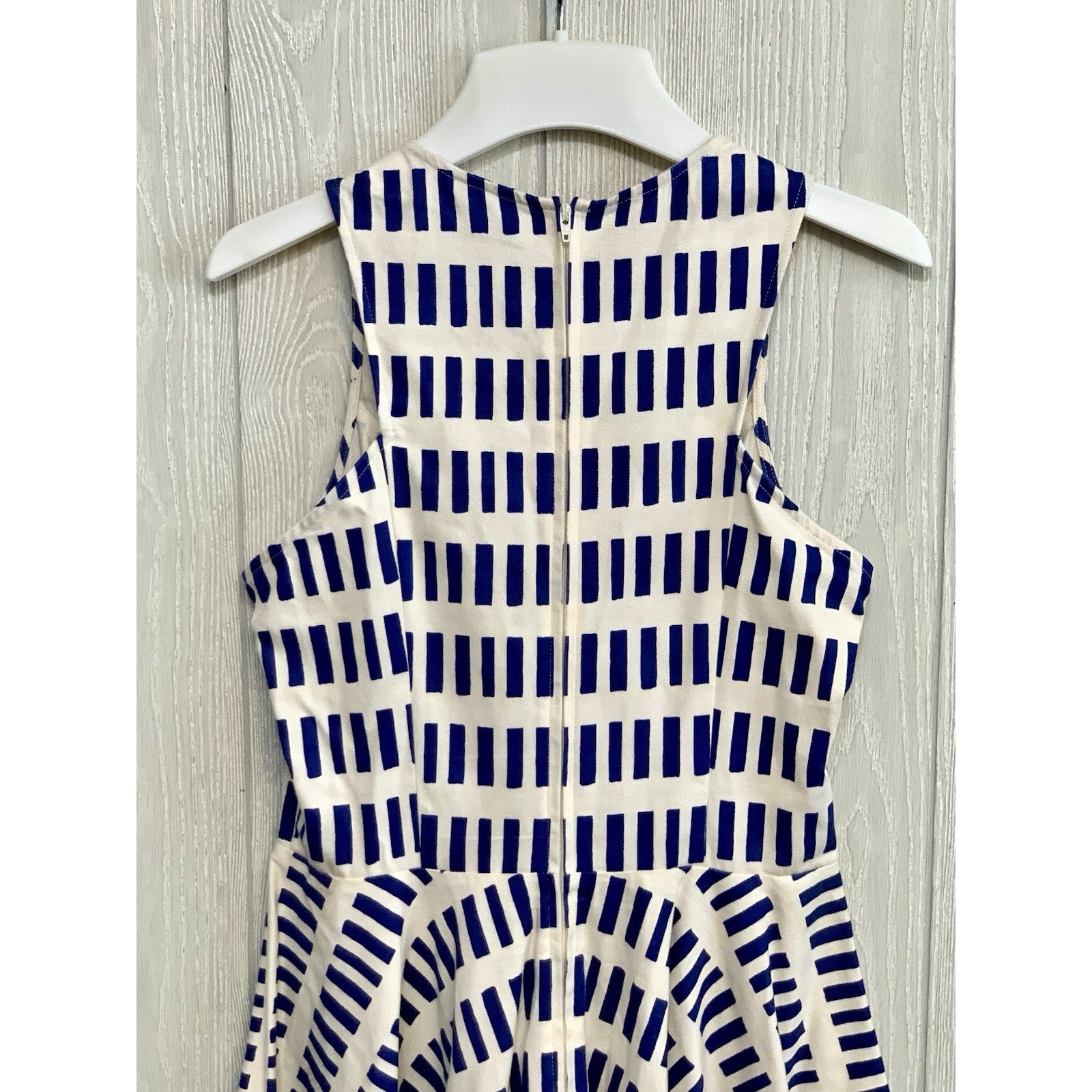 Dusen Dusen Dash Blue Ivory Sleeveless Mini Dress Anthropologie Size 6 — image 6 of 6